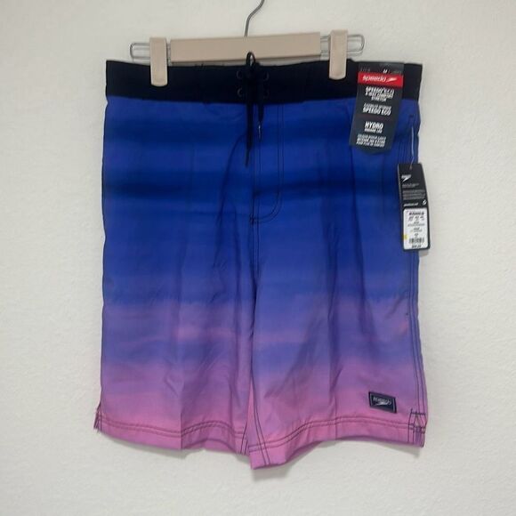 NWT Speedo Mens Blue Onshore Tide Bondi Basin‎ Boardshort 20" Size Medium - Picture 1 of 9